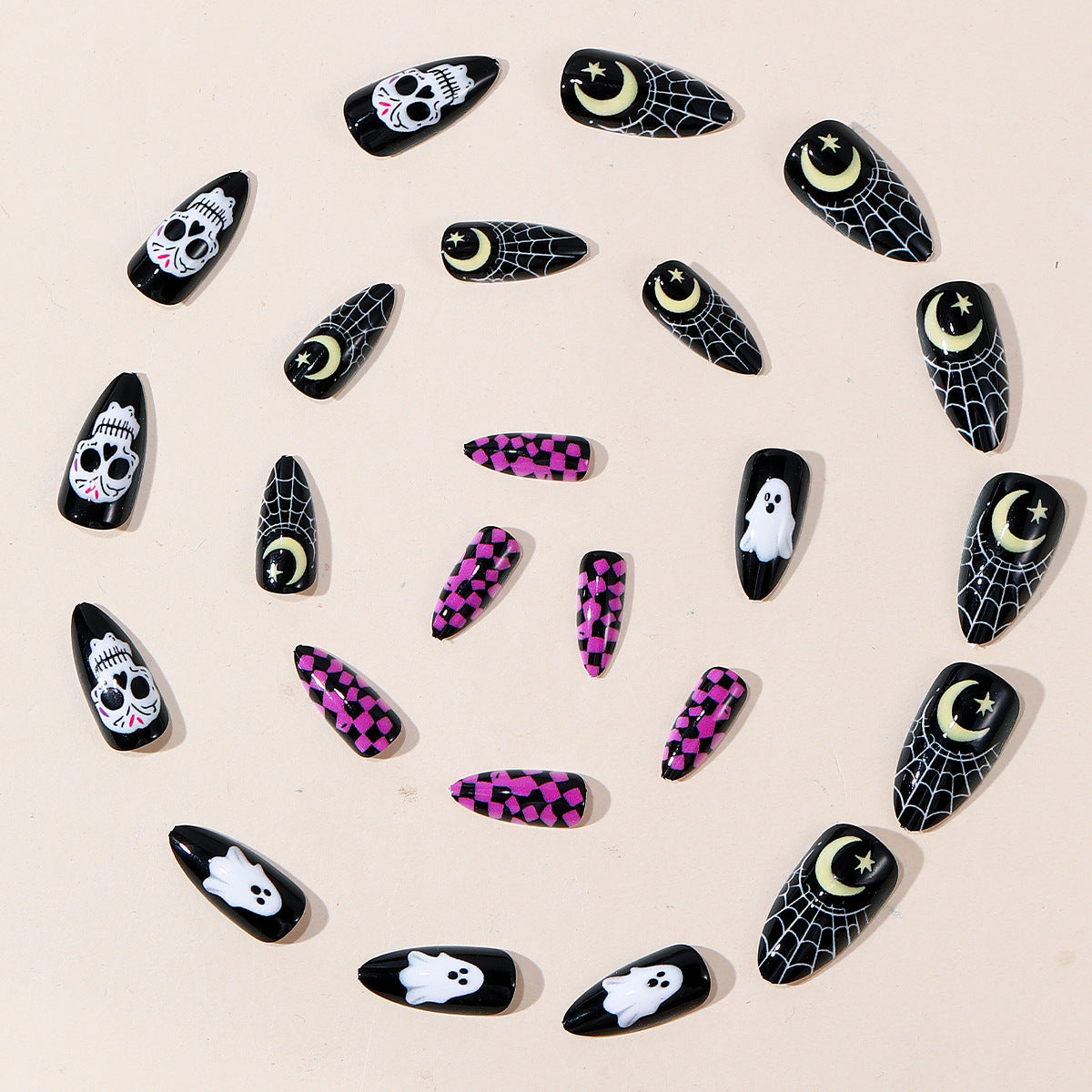 Halloween-Themen-Acryl-Nagelkunst-Set Brehn