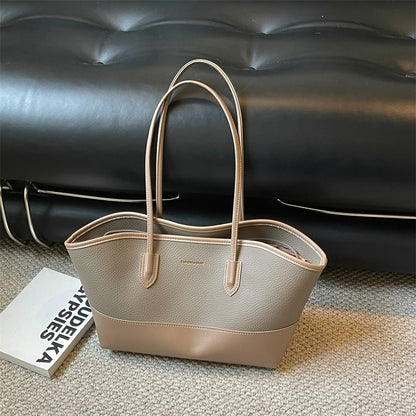 Strukturierte Leder-Tote-Tasche
