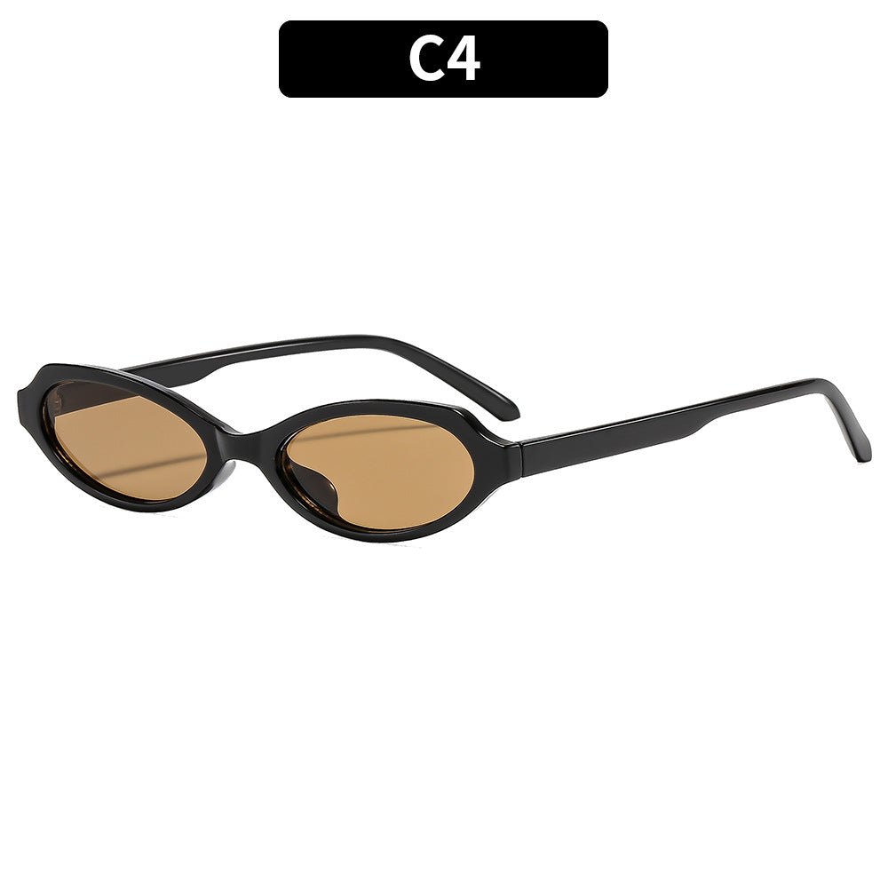 Elegante ovale Rahmen Sonnenbrille