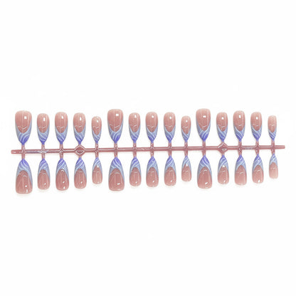 Künstlerisches Aquarell Press-On Nagelset Brehn