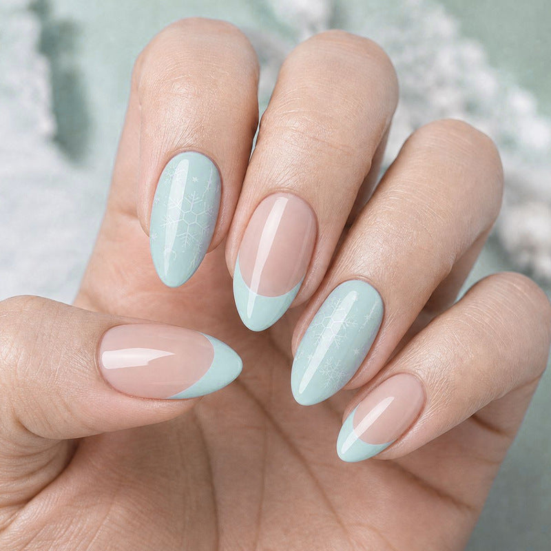 Künstlerische French Tip Acrylnagelverstärkungen Brehn