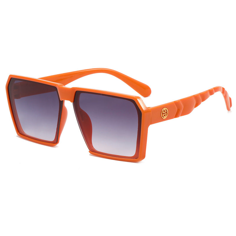Damen Stylische quadratische Sonnenbrille mit kontrastierenden Gläsern Brehn