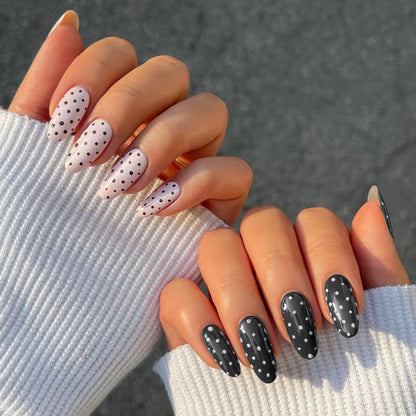 Polka Dot Press-On Nail Art Set