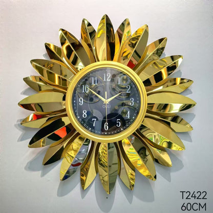 Blumen-Wanduhr mit Blattdesign Brehn