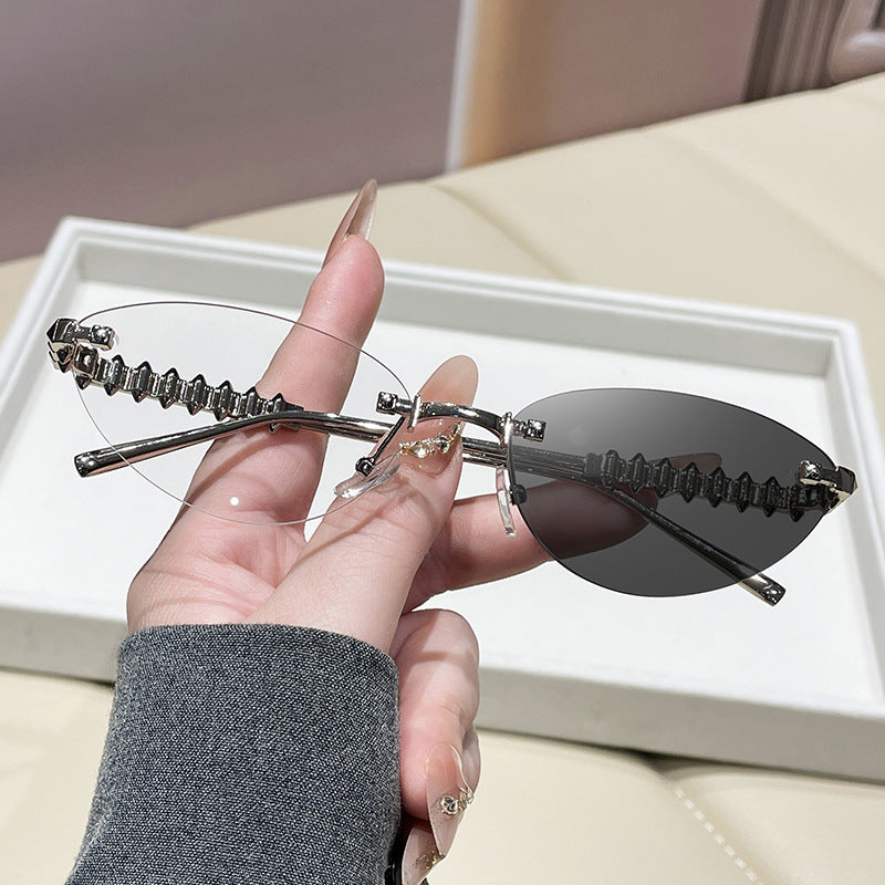 Damen modische Brille mit elegantem goldenen Rahmen Brehn