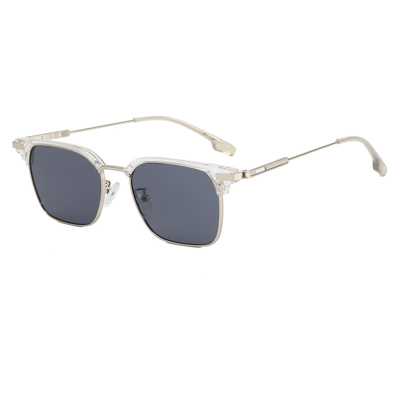 Damen quadratische Sonnenbrille mit leichtem Metallrahmen und breiten Bügeln Brehn