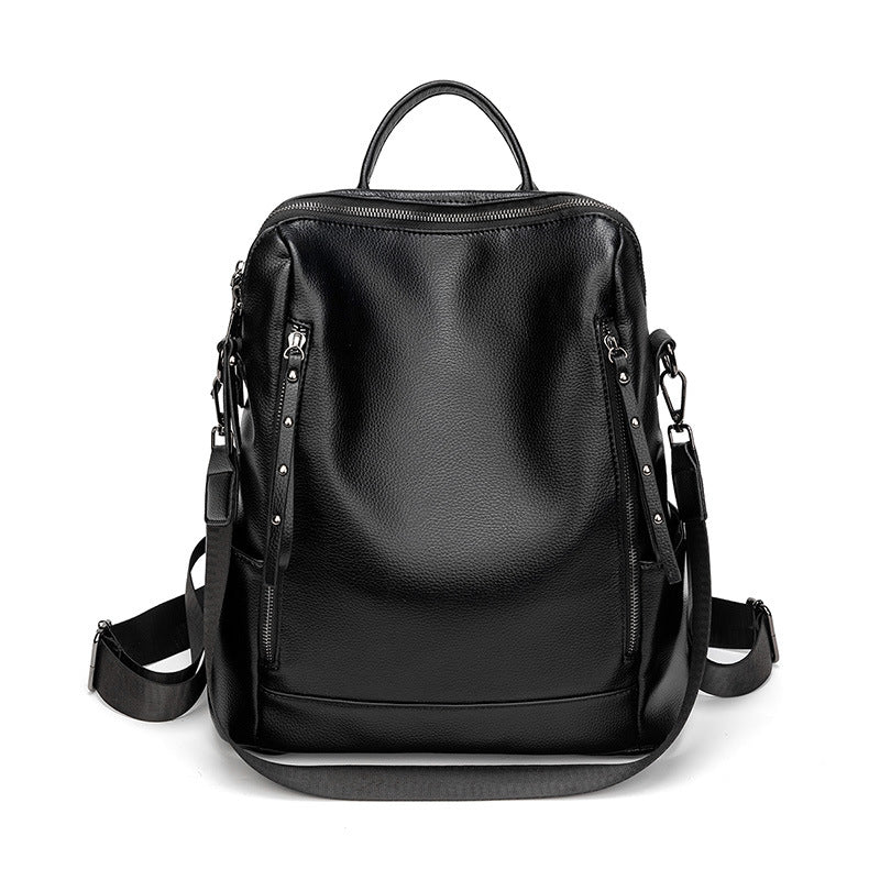 Strukturierter Leder Rucksack Brehn