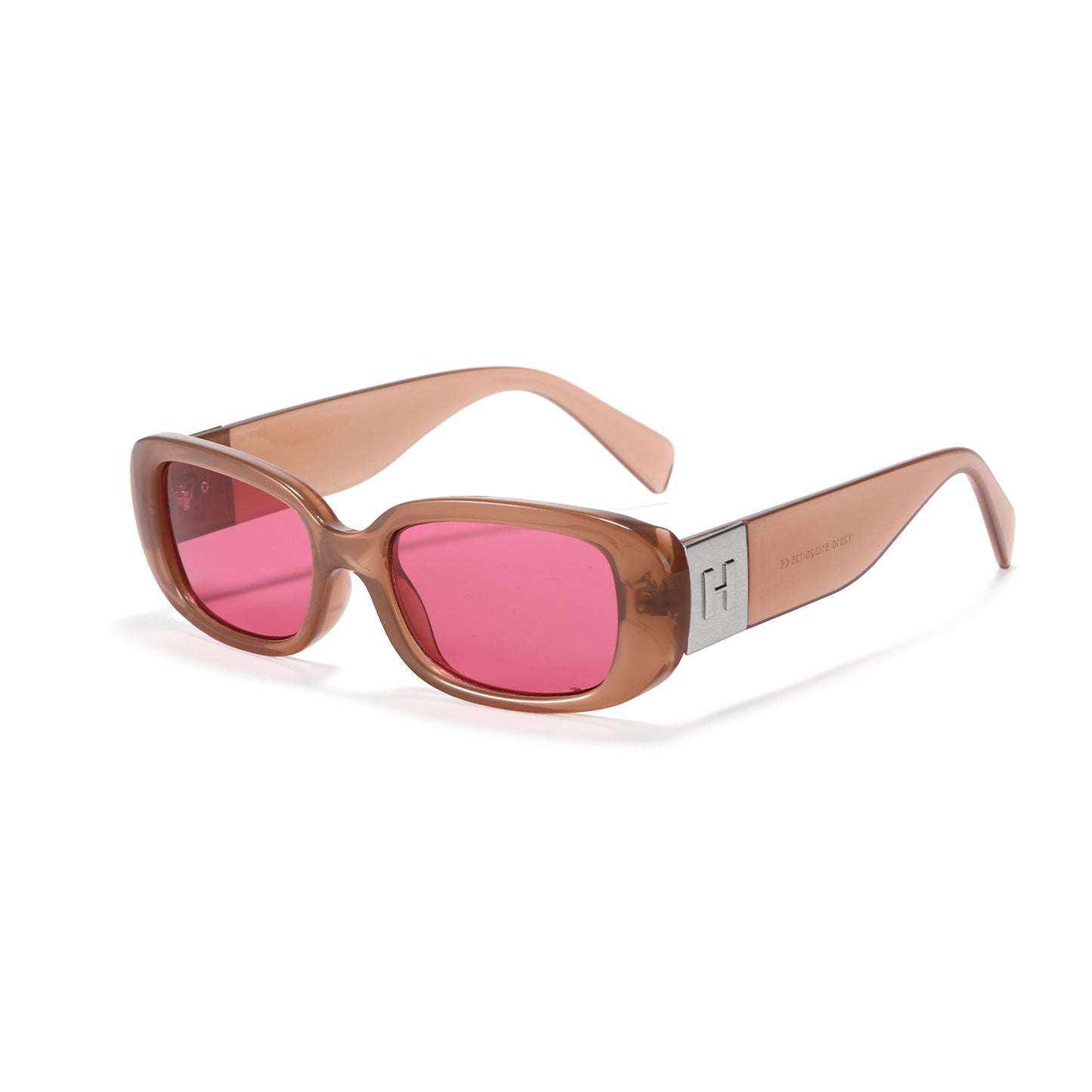 Damen modische Sonnenbrille mit ergonomischem Kunststoffrahmen und breiten UV-Schutz Gläsern Brehn