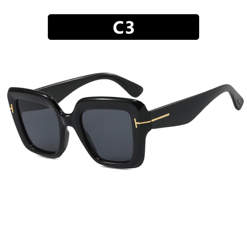 Damen quadratische Sonnenbrille mit komfortablem Kunststoffrahmen und UV-Schutz Brehn