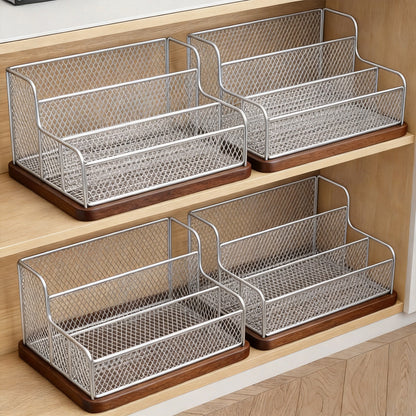 Kompakter drei-reihiger Low-Profile Draht-Schuh-Organizer-Regal