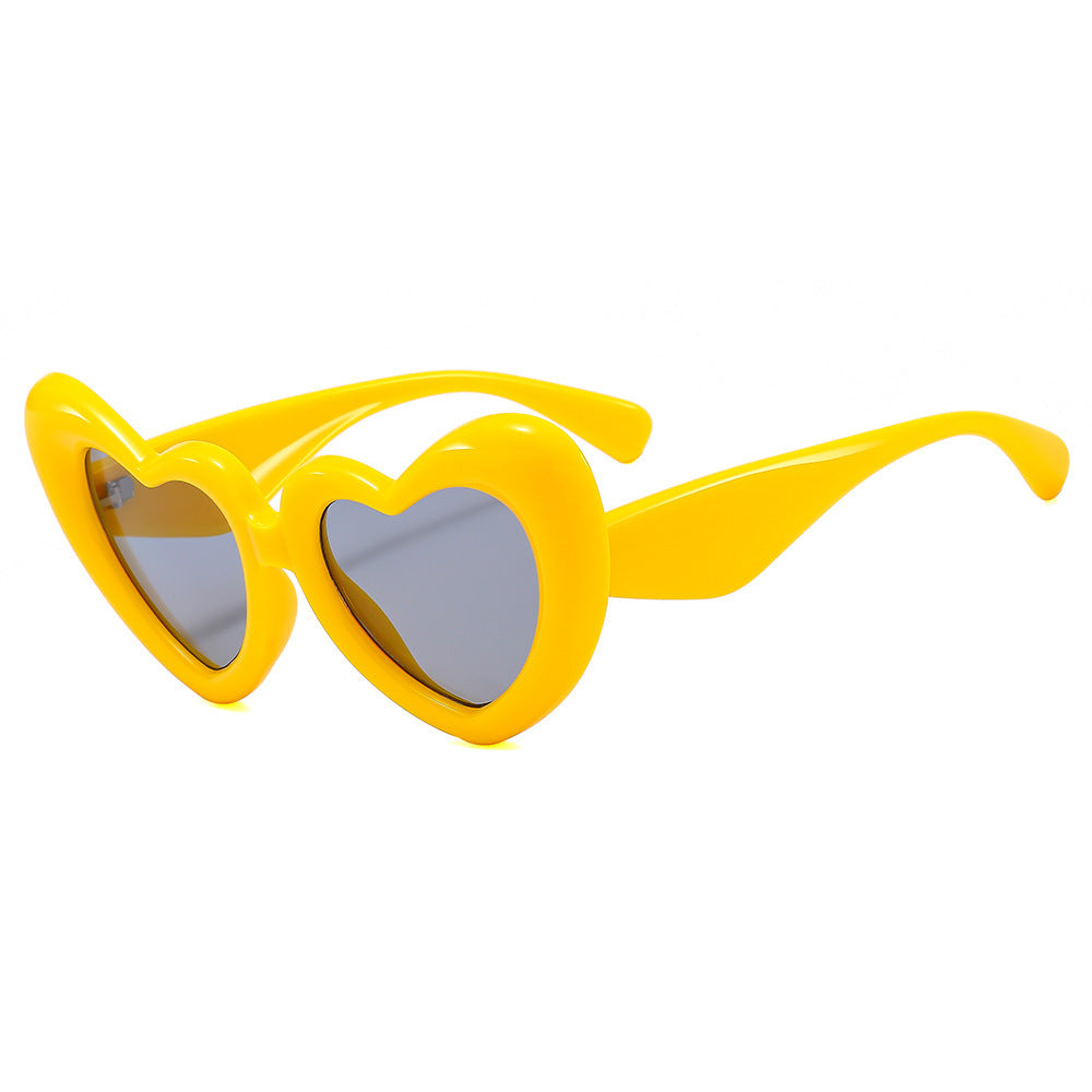 Damen Herzförmige Sonnenbrille mit stylischem Rahmen Brehn