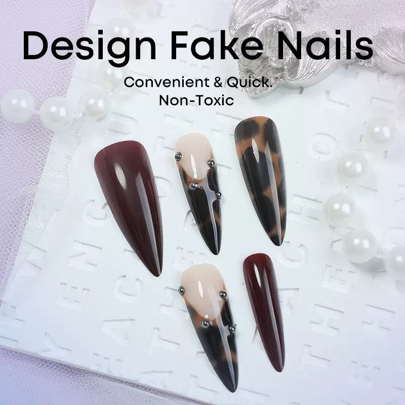 Kunstnagelset mit eleganten Spitzen und geschmackvollen Akzenten Brehn