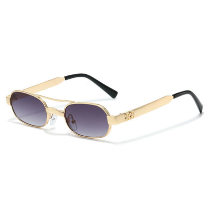 Stylische Minimalistische Oval Sonnenbrille Brehn