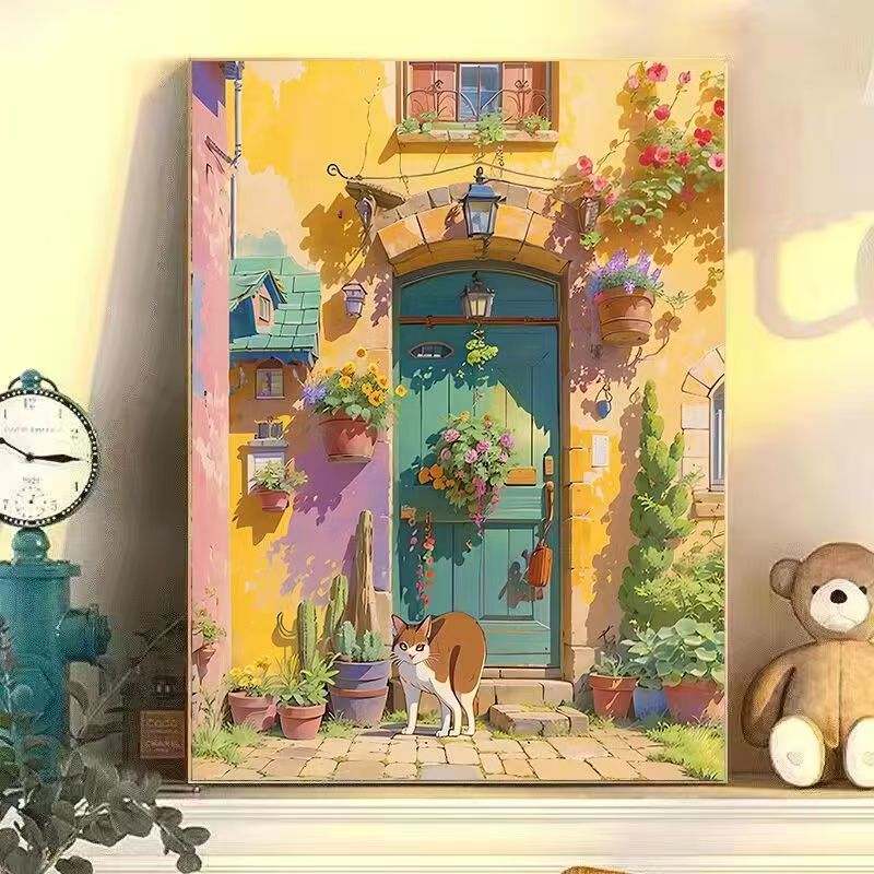 Bunte städtische Landschaft Wandkunst Brehn
