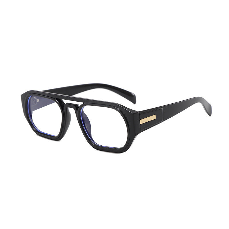 Damen modische rechteckige Brille mit elegantem Metallakzent Brehn