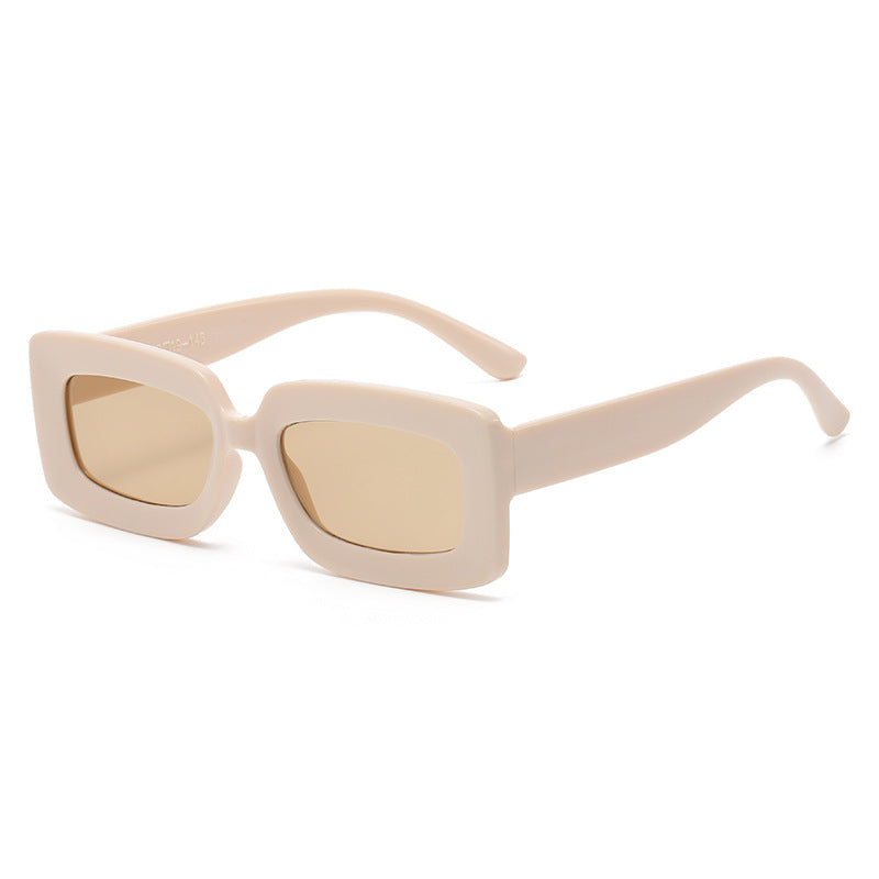 Damen trendige quadratische Sonnenbrille mit elegantem Kunststoffrahmen Brehn