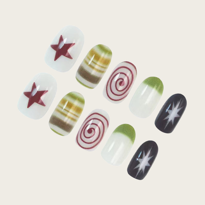 Kreative Kunstnägel mit Spiralmotiv Brehn