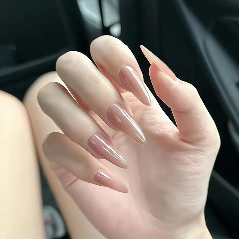 Elegante Stiletto Druck-auf Nägel Brehn