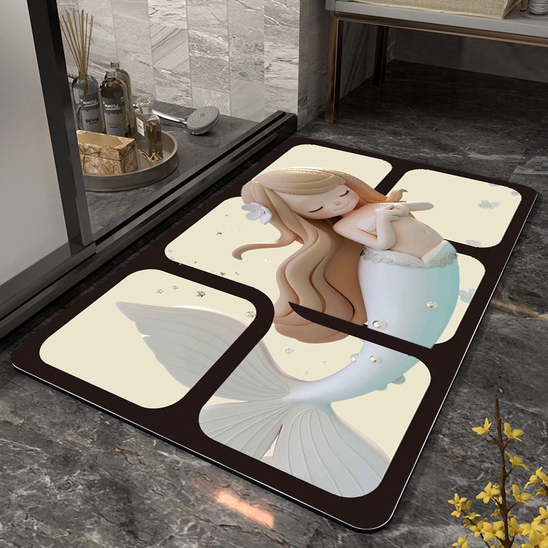 Mermaid-Themen Memory Foam Badmatte Brehn