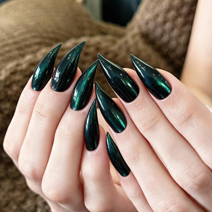 Elegantes Stiletto Press-On Nagelkunst-Set Brehn