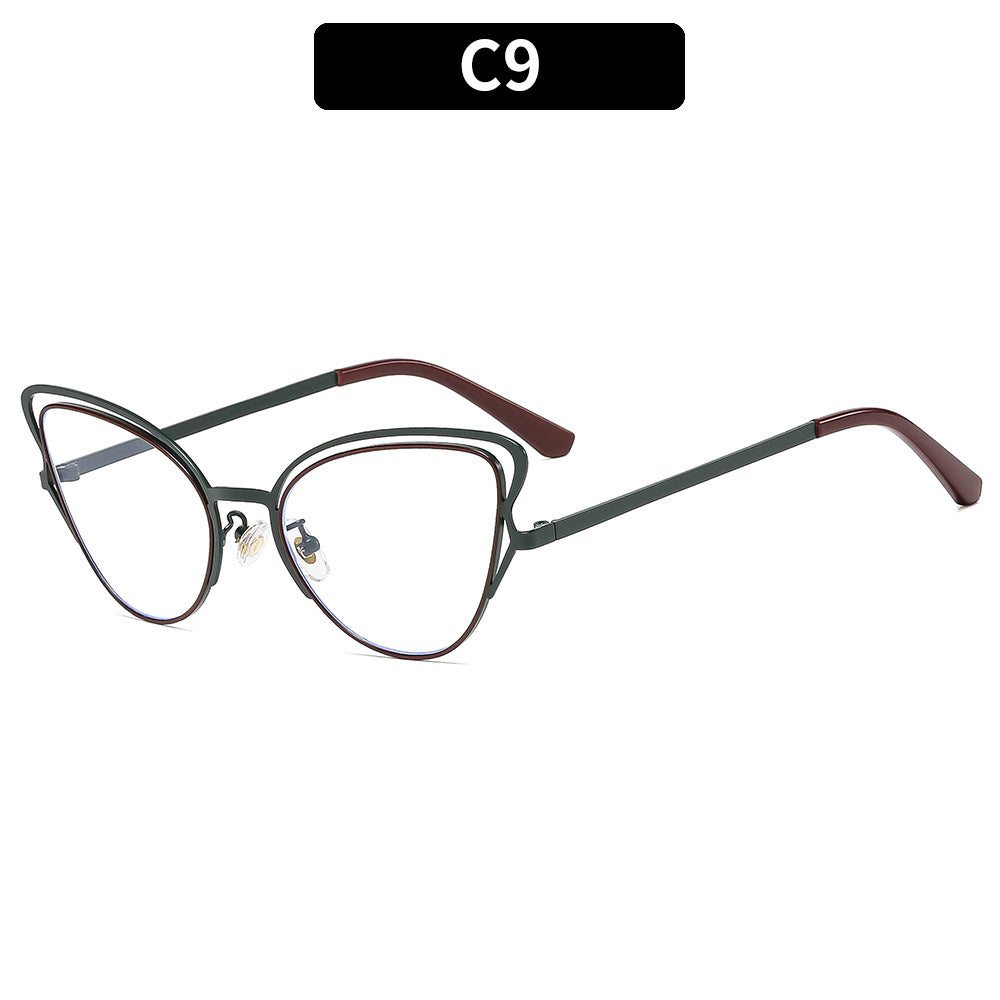 Damen Cat-Eye Sonnenbrille mit luxuriösem Metallrahmen und hochwertigen Verlaufsgläsern Brehn