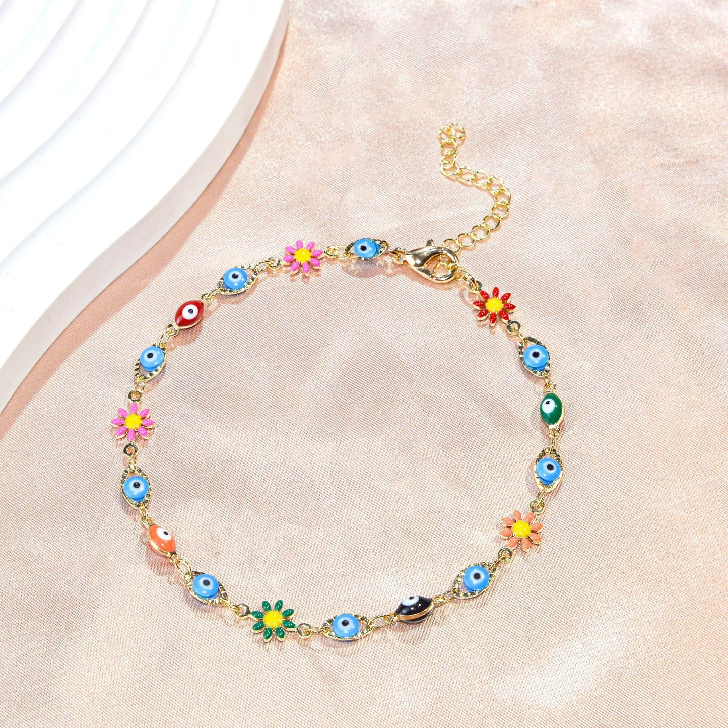 Farbenfrohes bösen Blick Charm Armband Brehn 1788164354