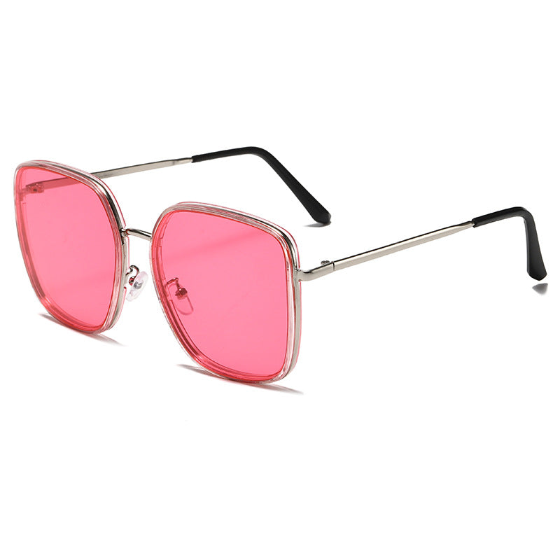 Damen quadratische Sonnenbrille mit luxuriösem Metallrahmen und UV-Schutz Brehn