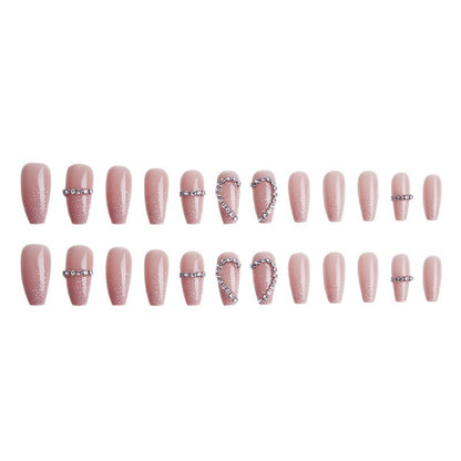 Glamouröse mit Strass verzierte Press-On Nagelset