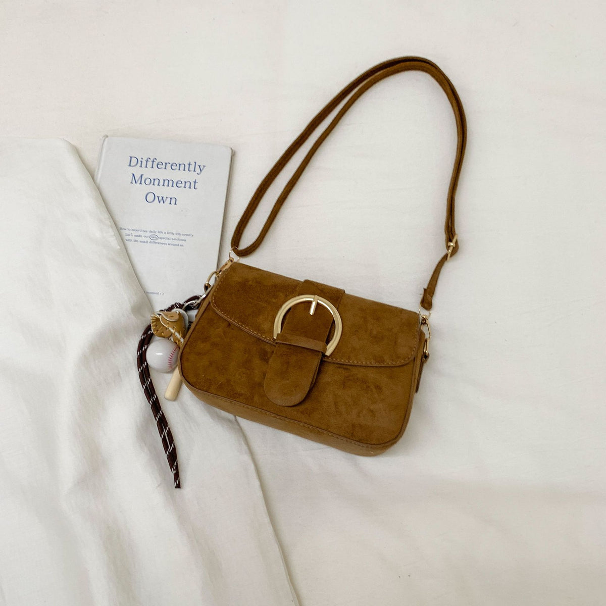 Elegante Wildleder Umhängetasche