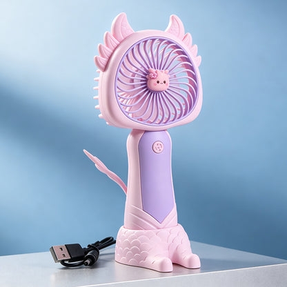Damen tragbarer USB Handventilator mit süßem Katzenmotiv Brehn