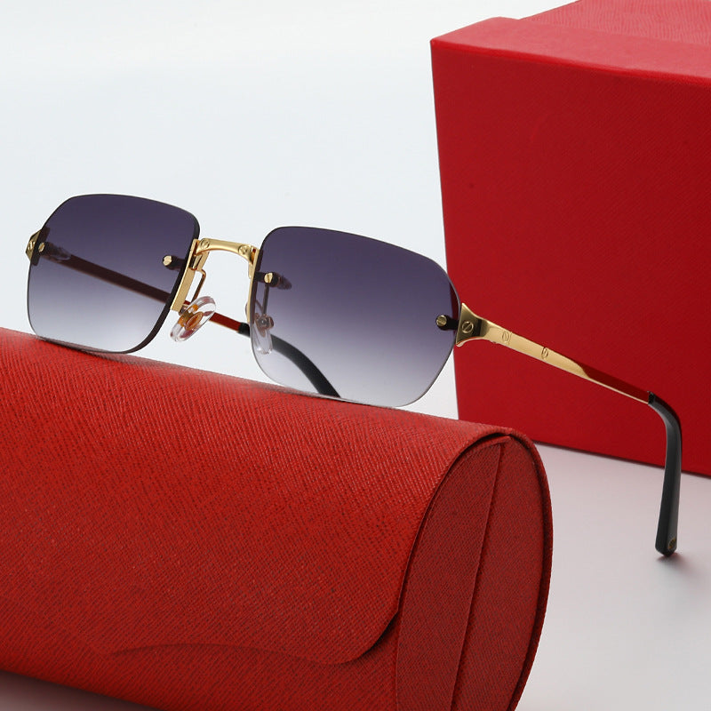 Damen elegante modische Sonnenbrille mit hochwertigem Metallrahmen Brehn