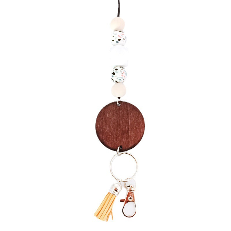 Holzperlen Schlüsselanhänger Halter Brehn