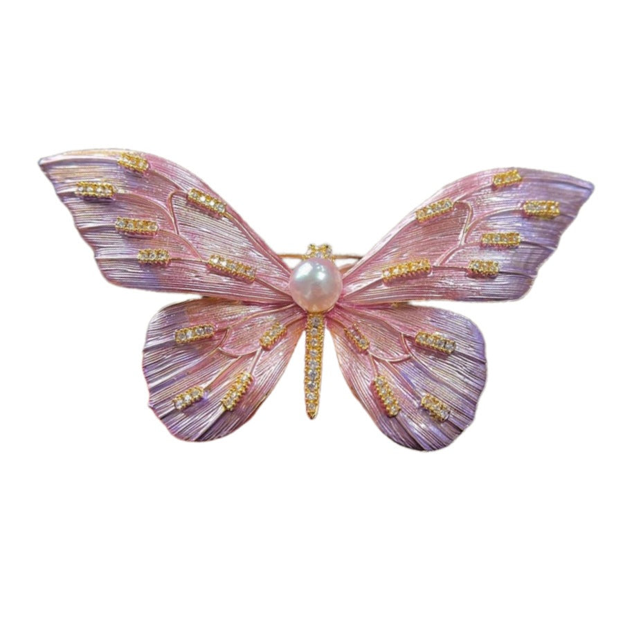 Elegante Schmetterlingsbrosche Brehn