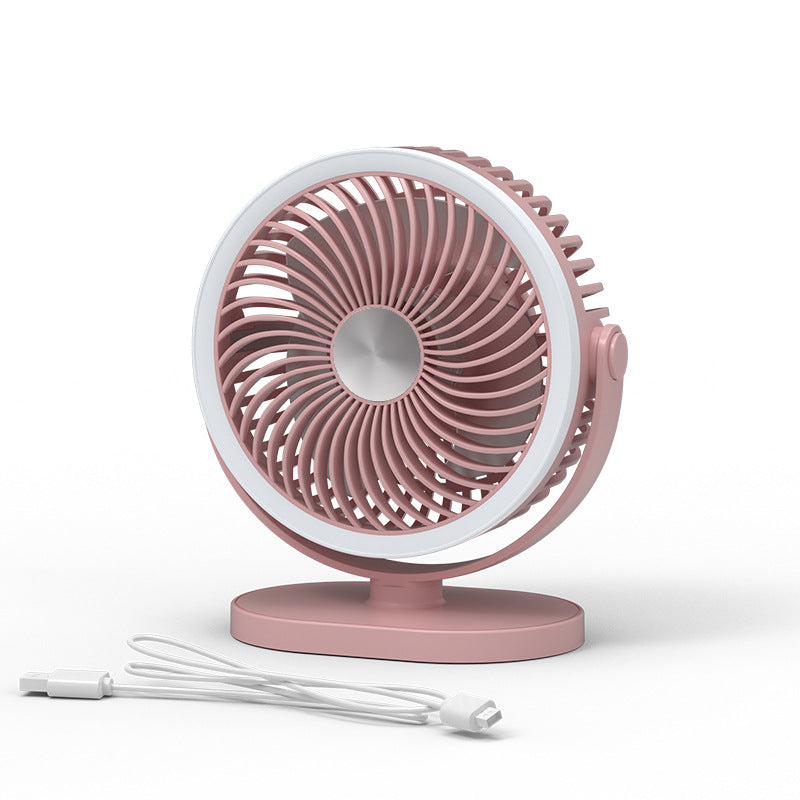 Damen tragbarer Tischventilator mit LED-Ring Beleuchtung Brehn