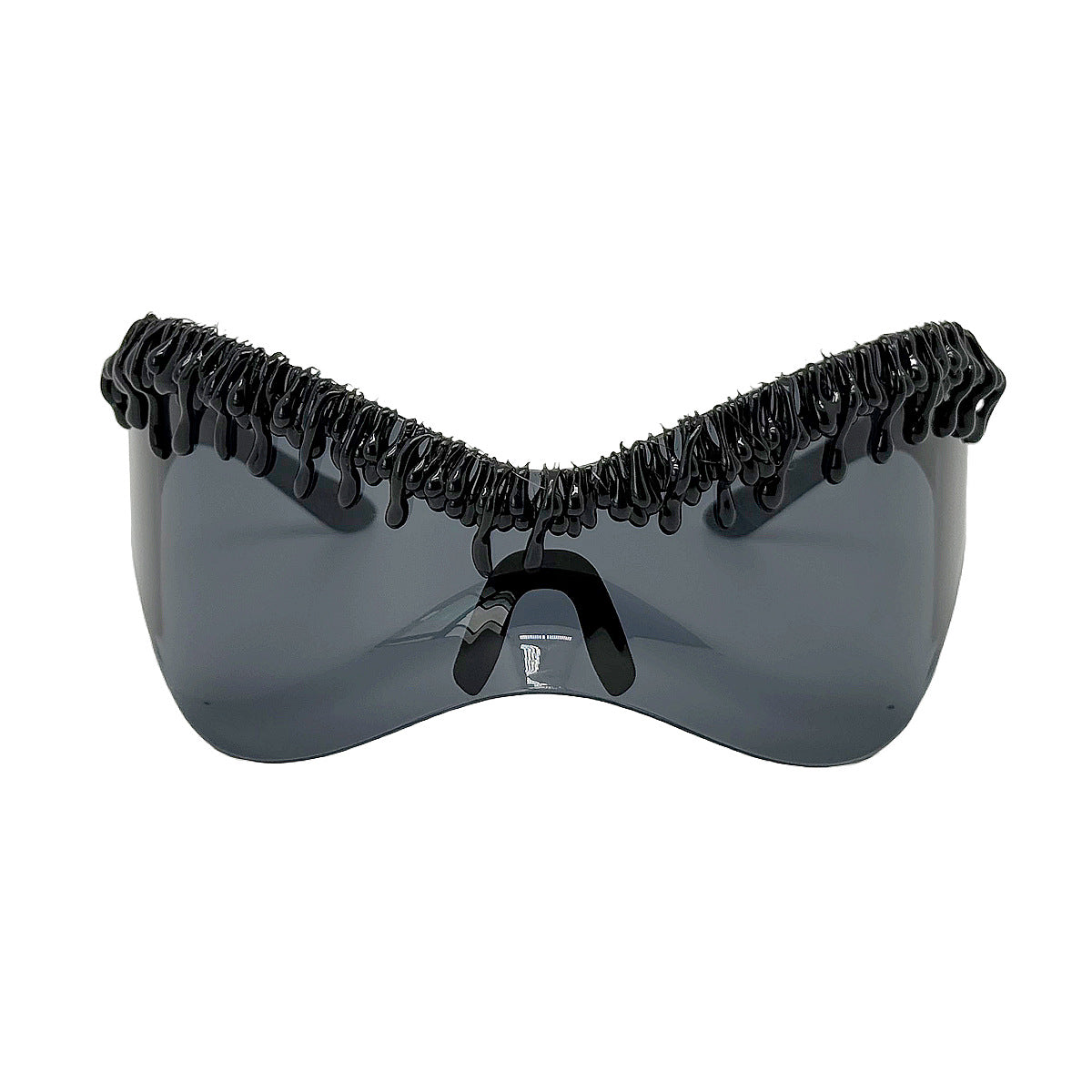 Damen futuristische Schutzbrille mit einzigartigem Wellenrahmen Brehn