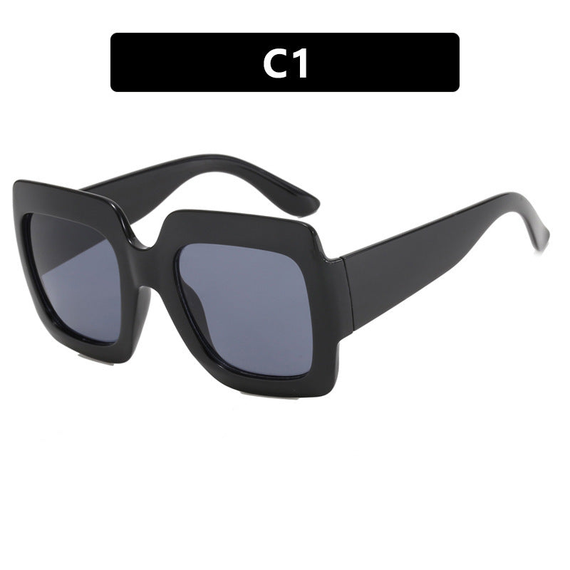 Damen oversized Quadratische Sonnenbrille mit markantem Schildpatt-Design Brehn