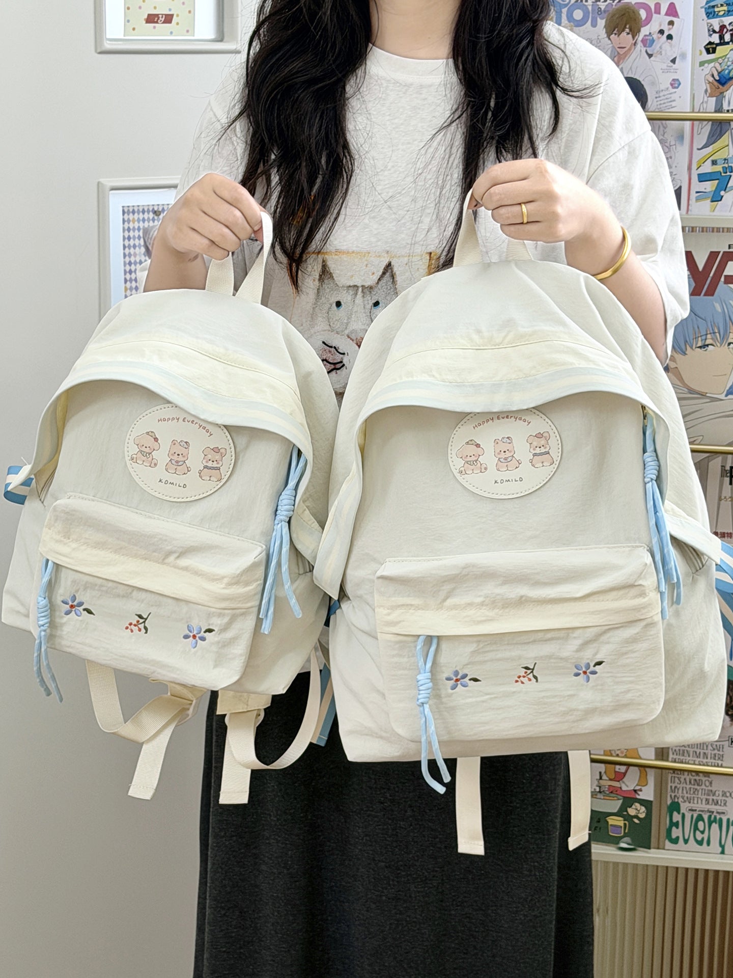 Illustrierter lässiger Rucksack