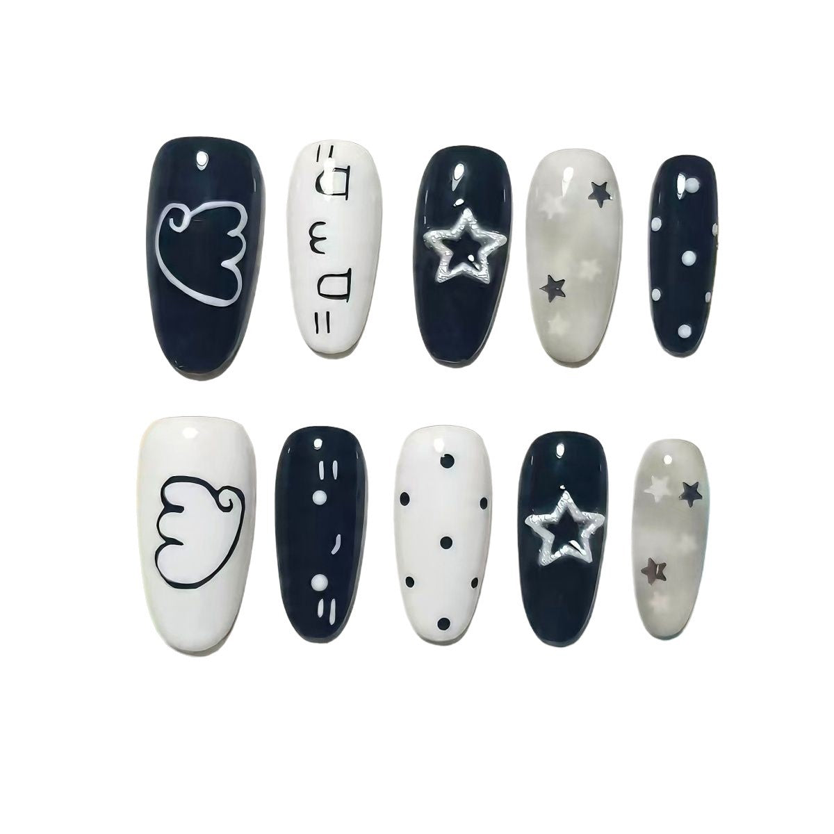 Künstlerisches Stiletto-Nagelset Brehn