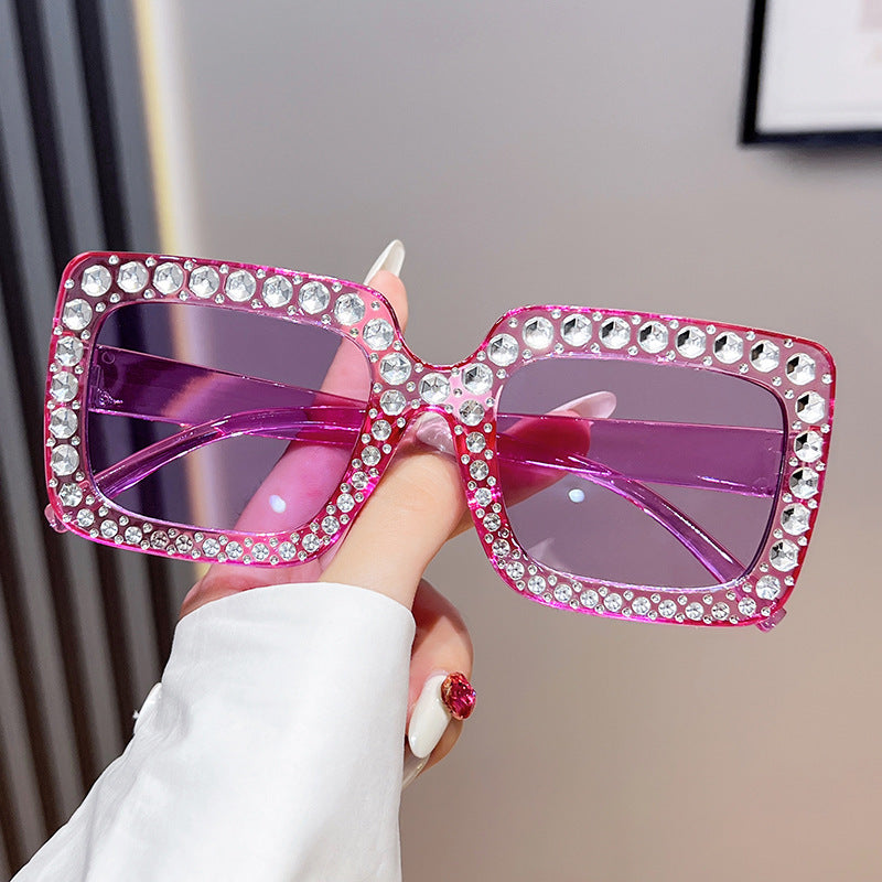 Glamouröse mit Strass verzierte quadratische Sonnenbrille Brehn