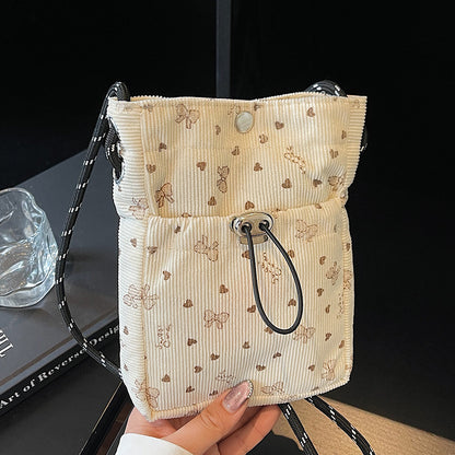 Lässige Durchzugs-Mini-Crossbody-Tasche