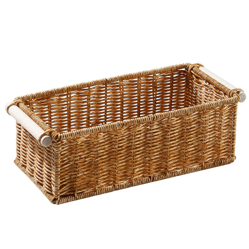 Unisex Rechteckiger Korb aus geflochtenem Naturmaterial Brehn