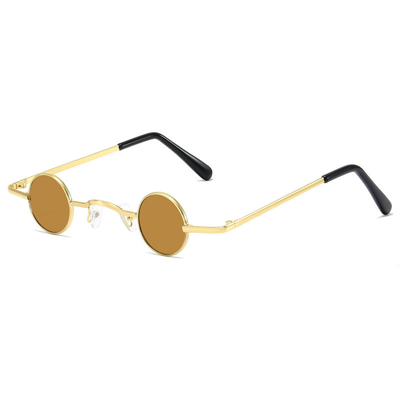 Retro-inspirierte runde Metallrahmen-Sonnenbrille Brehn