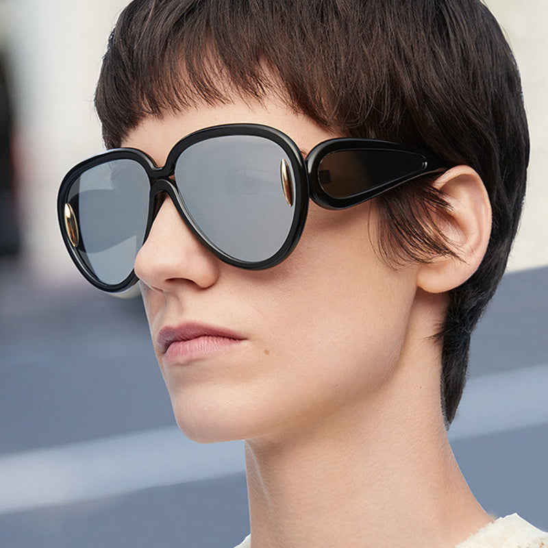 Damen extravagante Sonnenbrille im kreativen Design Brehn
