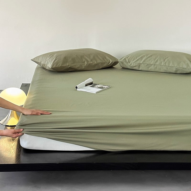 Kühlende Bambus-Mischung Tiefe-Taschen Spannbettuch und Kissenbezug Set