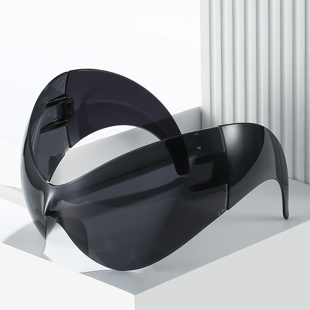 Oversized futuristische Schild Sonnenbrille Brehn