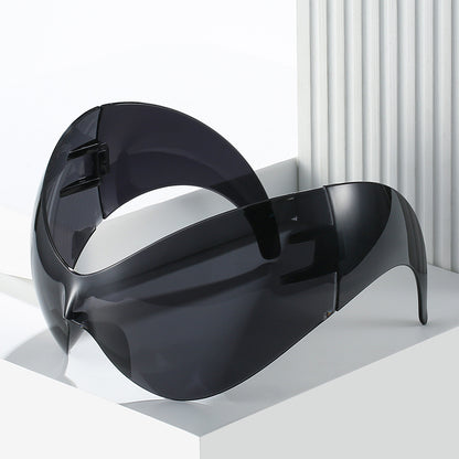 Oversized futuristische Schild Sonnenbrille Brehn