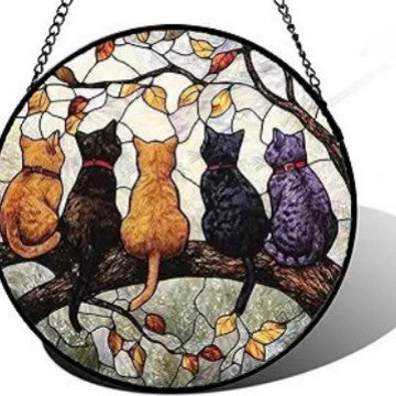 Buntglas Phönix Wandkunst Brehn