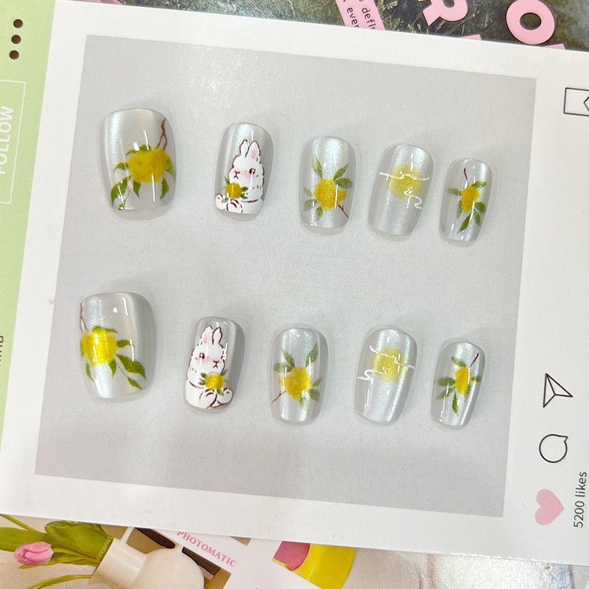 Kunstvolle Nagelspitzen mit fröhlichen Fruchtmotiven Brehn