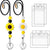 Dekorative Perlen-Lanyard mit ID-Halter Brehn
