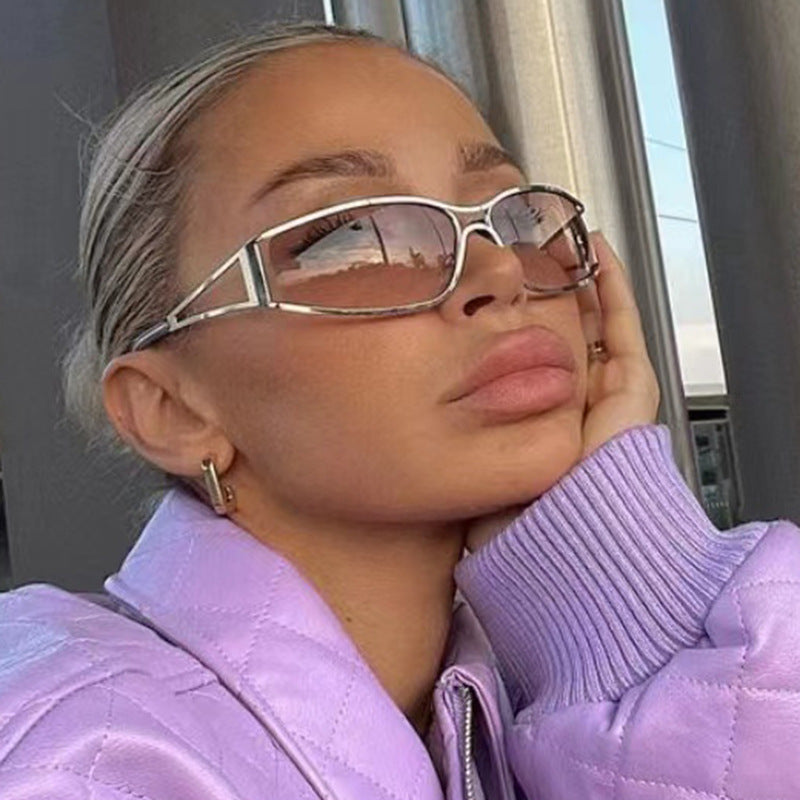 Damen sportliche Sonnenbrille im futuristischen Stil Brehn